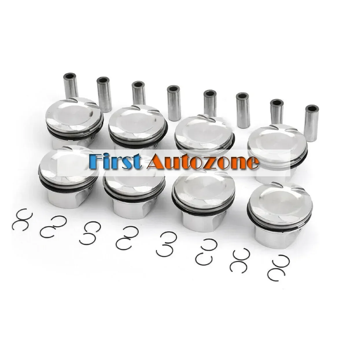 8pcs Pistons & Rings Set 11257613626 Compatible With BMW 550i 750i X5 F01 F02 F03 E70 E71 N63 4.4L V8 22mm 11257576475