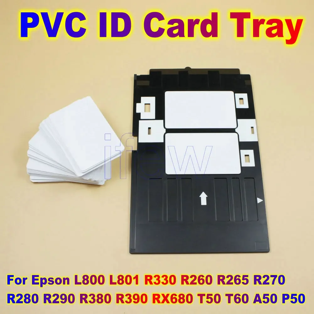 Drukowanie PVC Tace na karty identyfikacyjne Plastikowa tablica na karty do Epson L800 L801 L805 L810 L850 TX720 PX660 T60 A50 P50 T50 T50 Taca na karty PVC