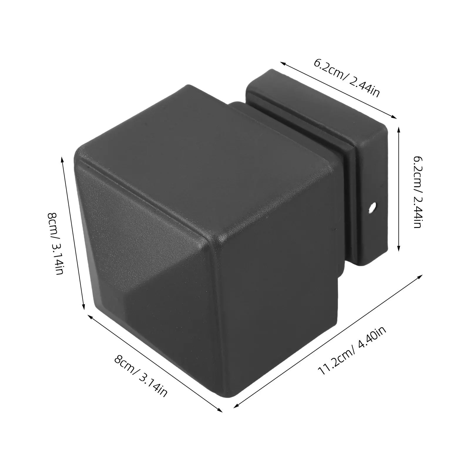 Dark Grey Matte Metal Pyramid Fence Post Cap for 2.4x2.4 Inch Posts 3x3 Outer Dimension Guardrail Bridge