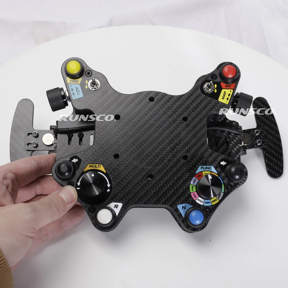 320mm Flat Steering Wheel And Sim Hub Sport Racing Game Steering Wheel Control Suede 70MM PCD