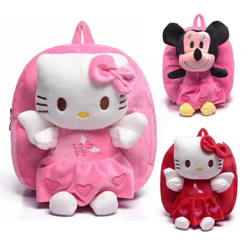 Sanrio Hello Kitty Saco De Pelúcia Para Crianças, Mochila Anime, Boneca De Pelúcia Dos Desenhos Animados, Saco De Bebê, Sacos De Jardim De Infância,