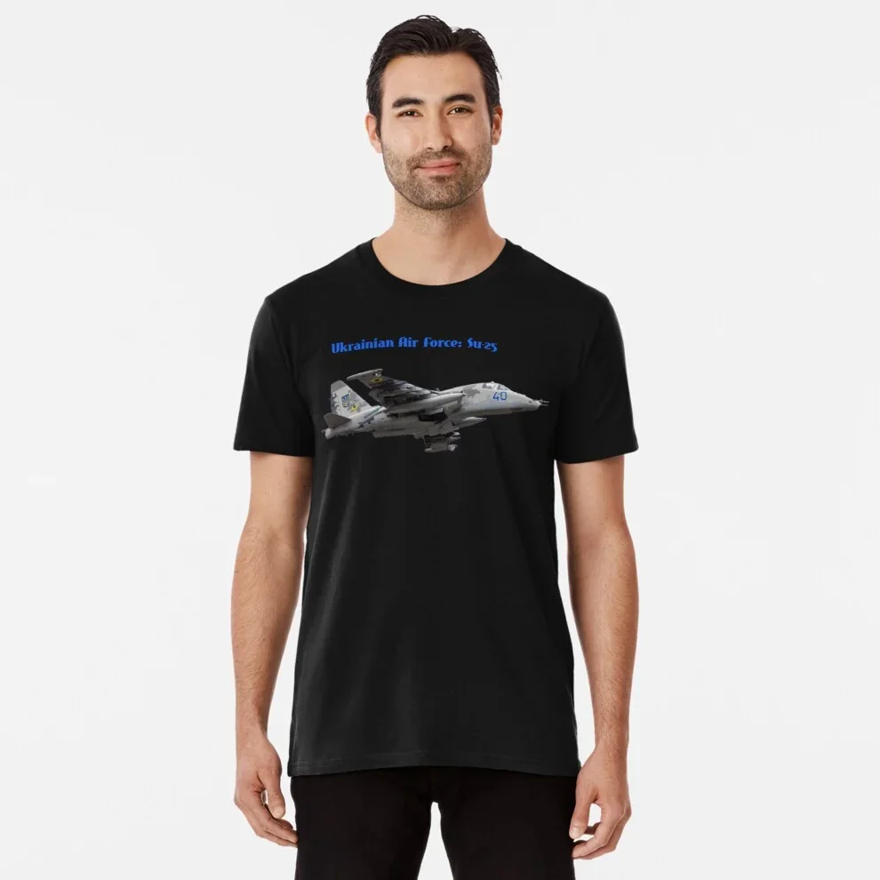 

Air Force Su-25 Attack Aircraft T Shirt. New 100% Cotton Short Sleeve O-Neck Casual T-shirts Size S-3XL