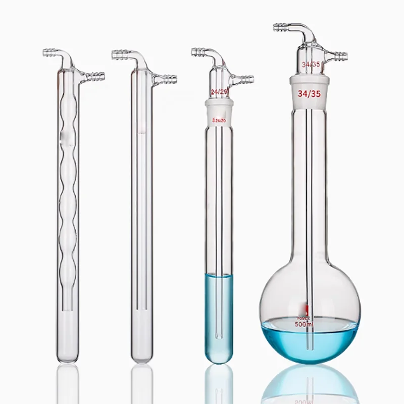 Integrated cold trap split type cold hydrazine high borosilicate thickened with standard mouth straight spherical