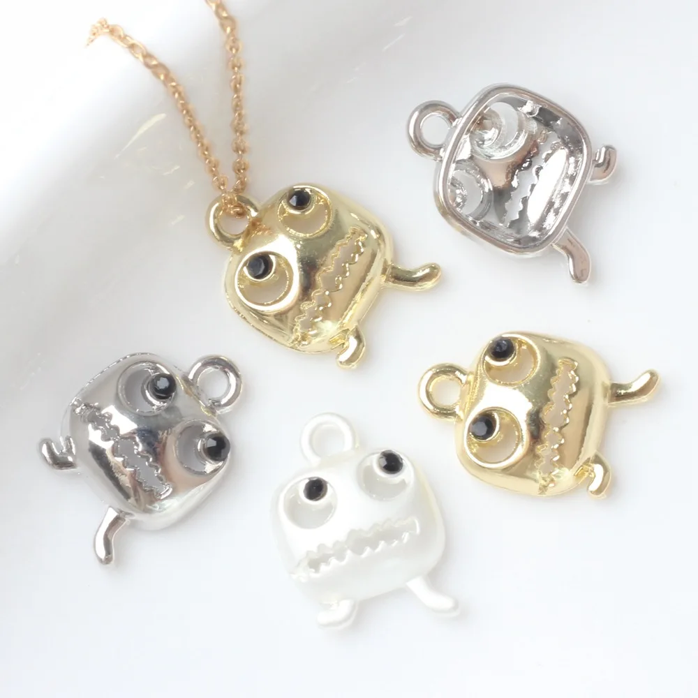 

10 Pieces/Bag Simplicity Alloy Hollowed Out Halloween Funny face Pendant DIY Bracelet Necklace Accessories