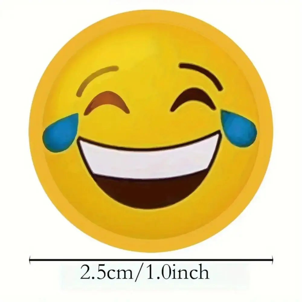 500pcs Cartoon Funny Smiley Face Stickers, 8 Patterns 1.0 inch, Suitable for DIY Decoration of Computers, Refrigerators, Gifts