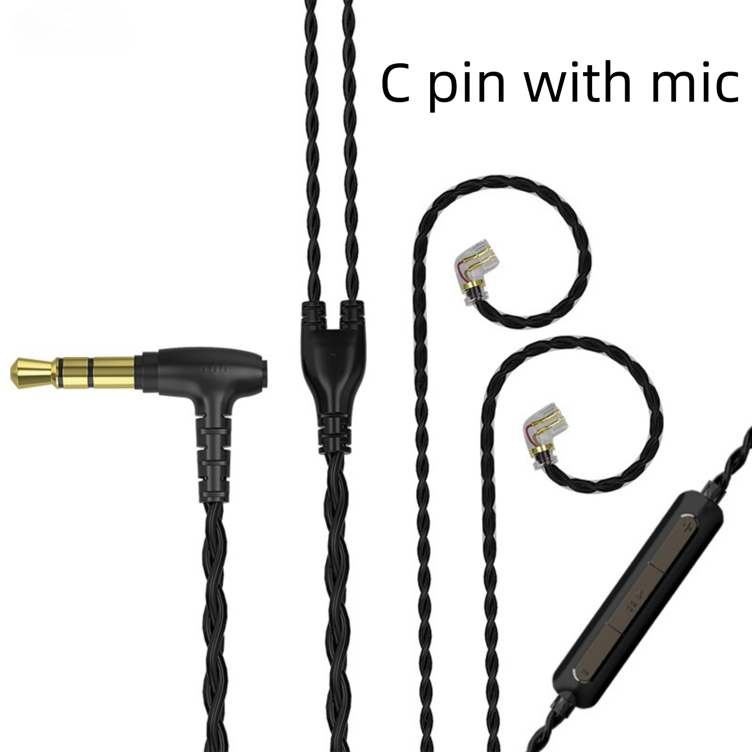 CVJ C PIN 4-жильный бескислородный медный кабель, 56 жилов, провод 0,78 мм с 3,5 мм разъемом, обновленный кабель с микрофоном для KZ TRN