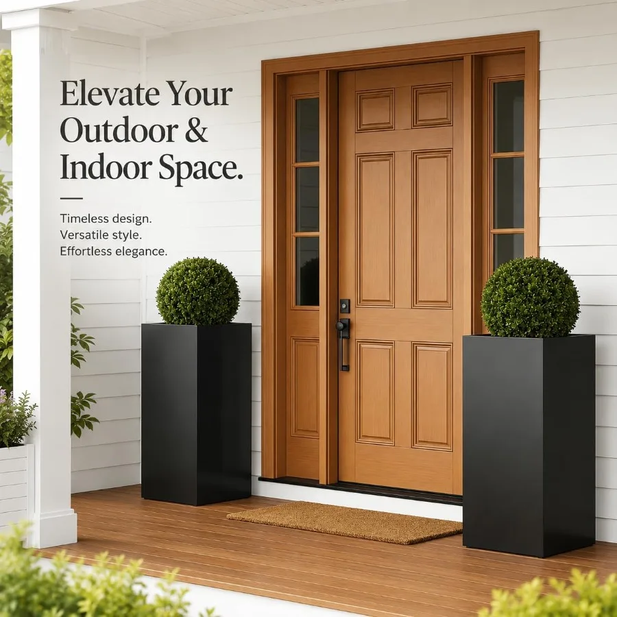 Tall Outdoor Planters Set of 2, 30