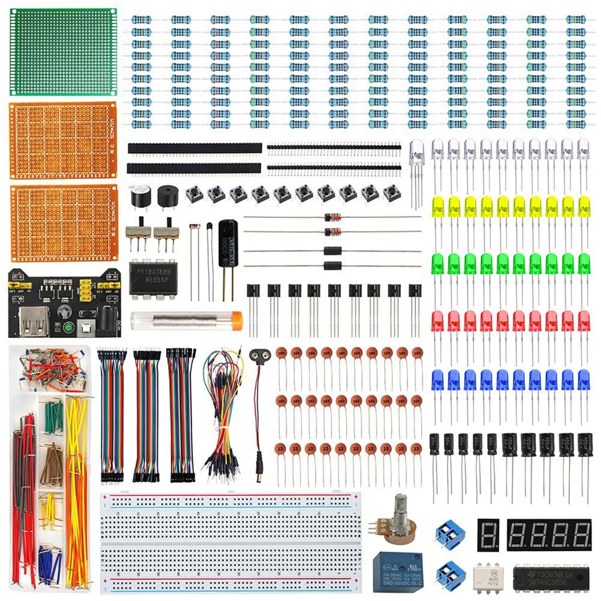 ESP32/ESP8266 Electronie Components Kit Fun DIY Starter Kit with Power Supply Module Breadboard for