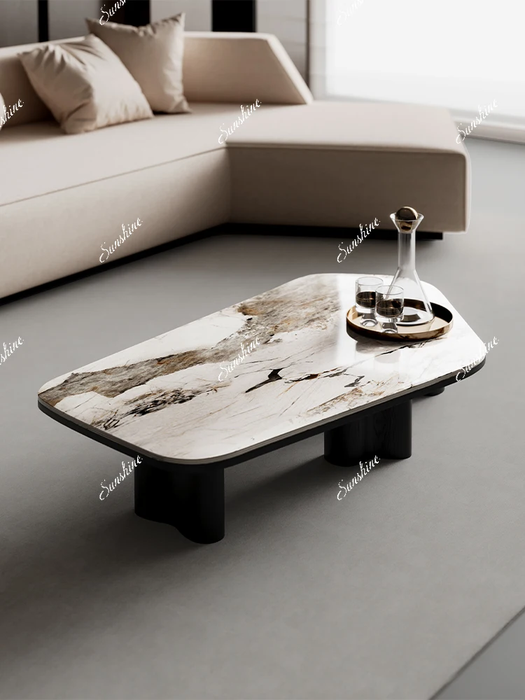 Italian simple business reception light luxury office sofa coffee table