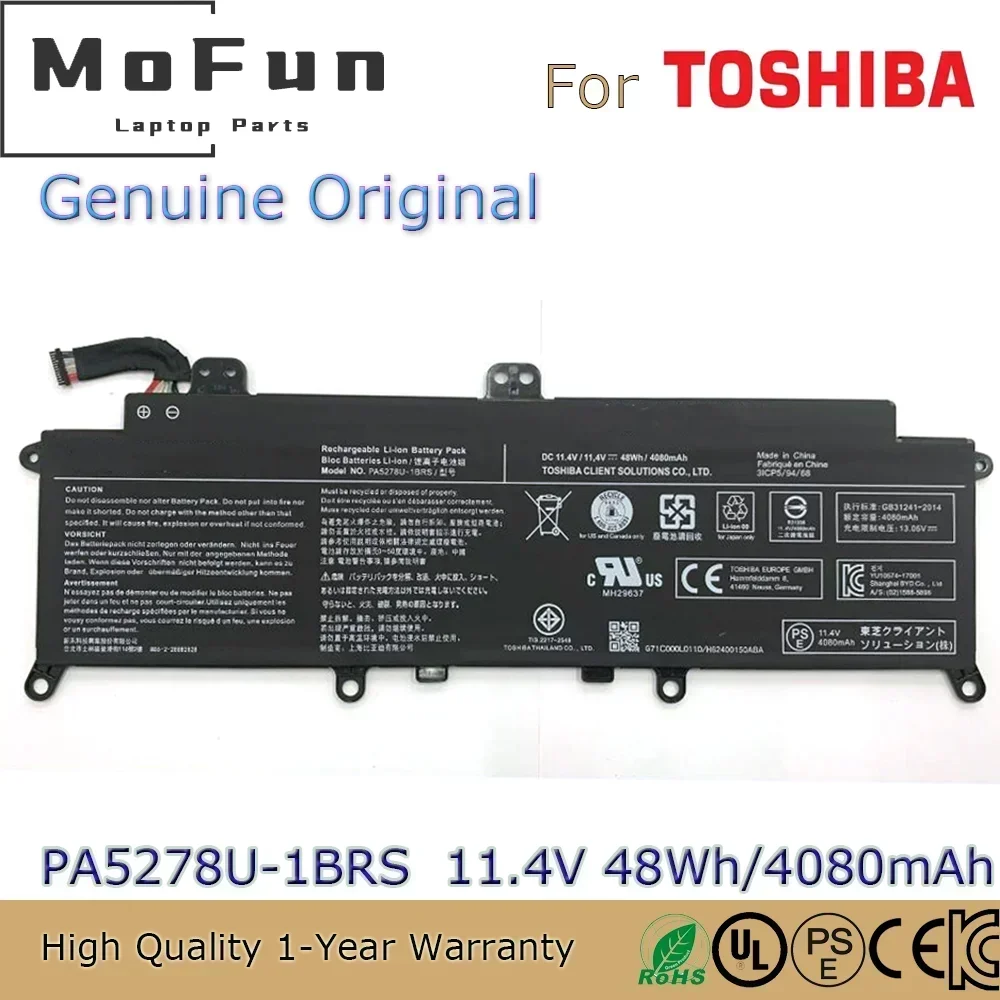 

PA5278U-1BRS 11.4V 48Wh Laptop Battery for Toshiba Tecra X40-D X40-E Portege X30-D
