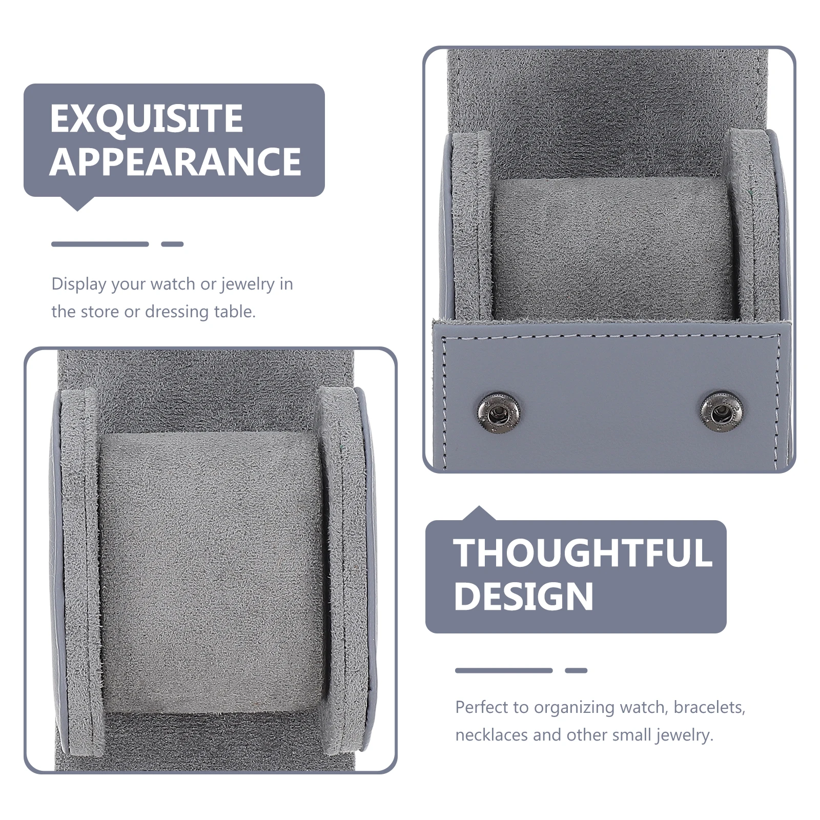 

Watch Storage Box Small Case Travel Organizer Portable Pu Holder For Watches Jewelry Display Home Shop Use Sturdy Durability