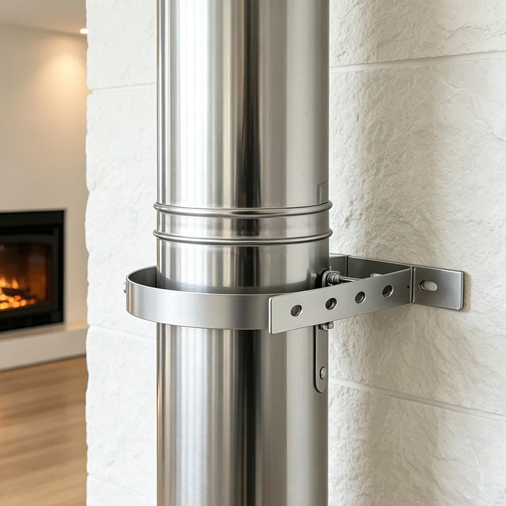 Adjustable Smoke Pipe Bracket: Secure & Easy Installation For /Versatile Adjustable Stainless Steel Chimney Pipe Holder