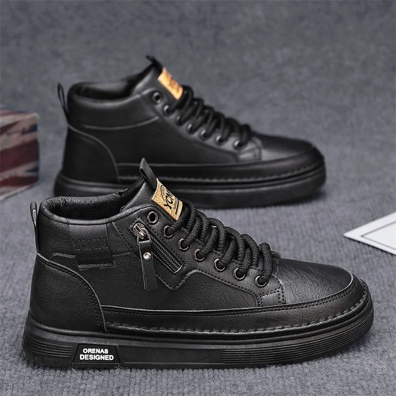 

Men's casual four season versatile high top boots casual boots fashion comfortable anti slip wear-resistant commuting work boots
