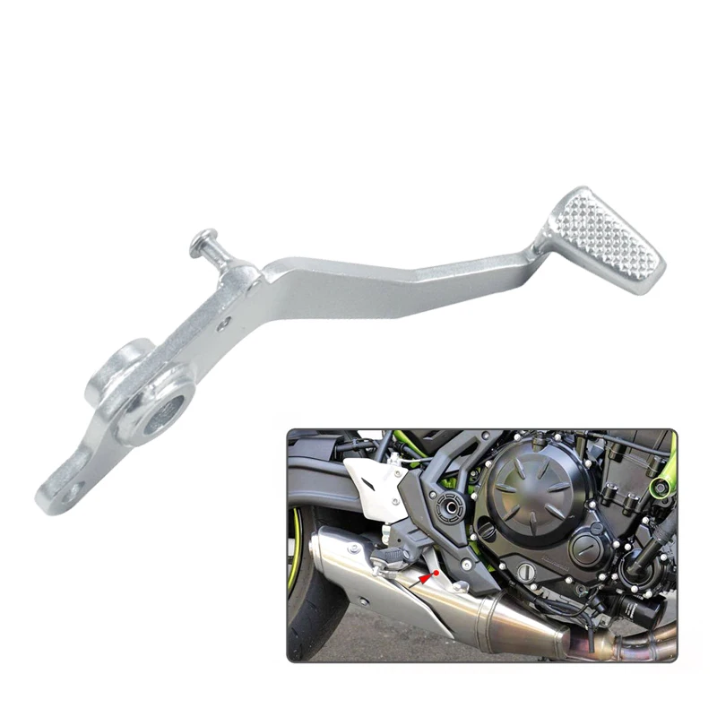 

43001-0748 Rear Foot Brake Pedal Lever Fit for Kawasaki Ninja 650 Z650 2017 2018 2019 2020 2021 2022 2023 Silver Alloy