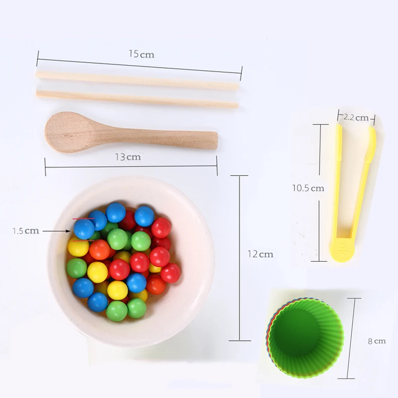 Clip Montessori in legno perline giocattolo Fine Motor Training smistamento dei colori abbinamento apprendimento precoce giocattoli educativi per bambini bambini