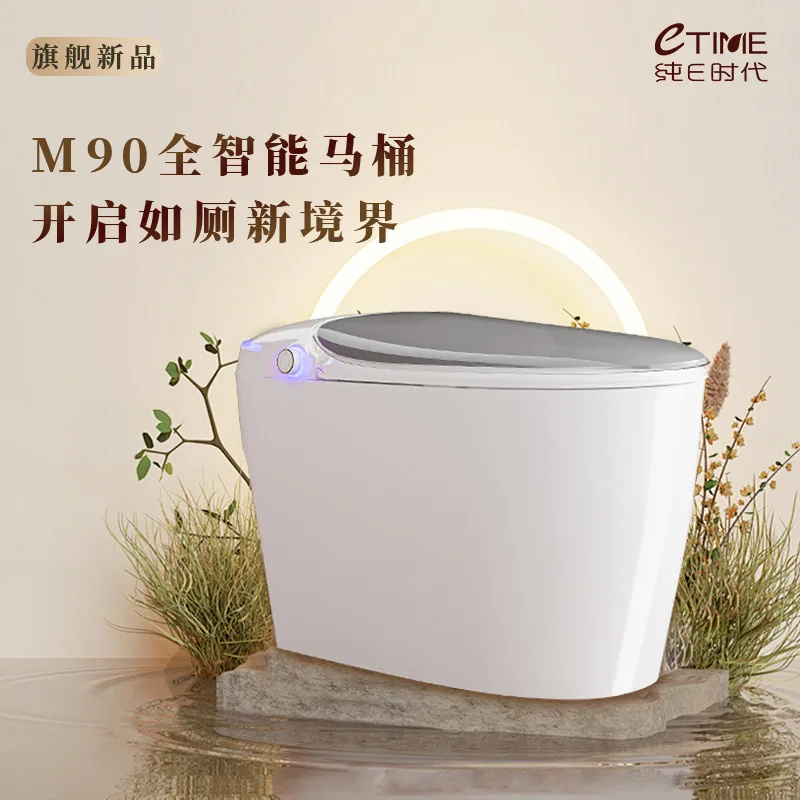 

Интеллектуальный унитаз с постоянной температурой M90, кристально прозрачная крышка космической капсулы, цифровой дисплей с бесшумной проекцией смыва