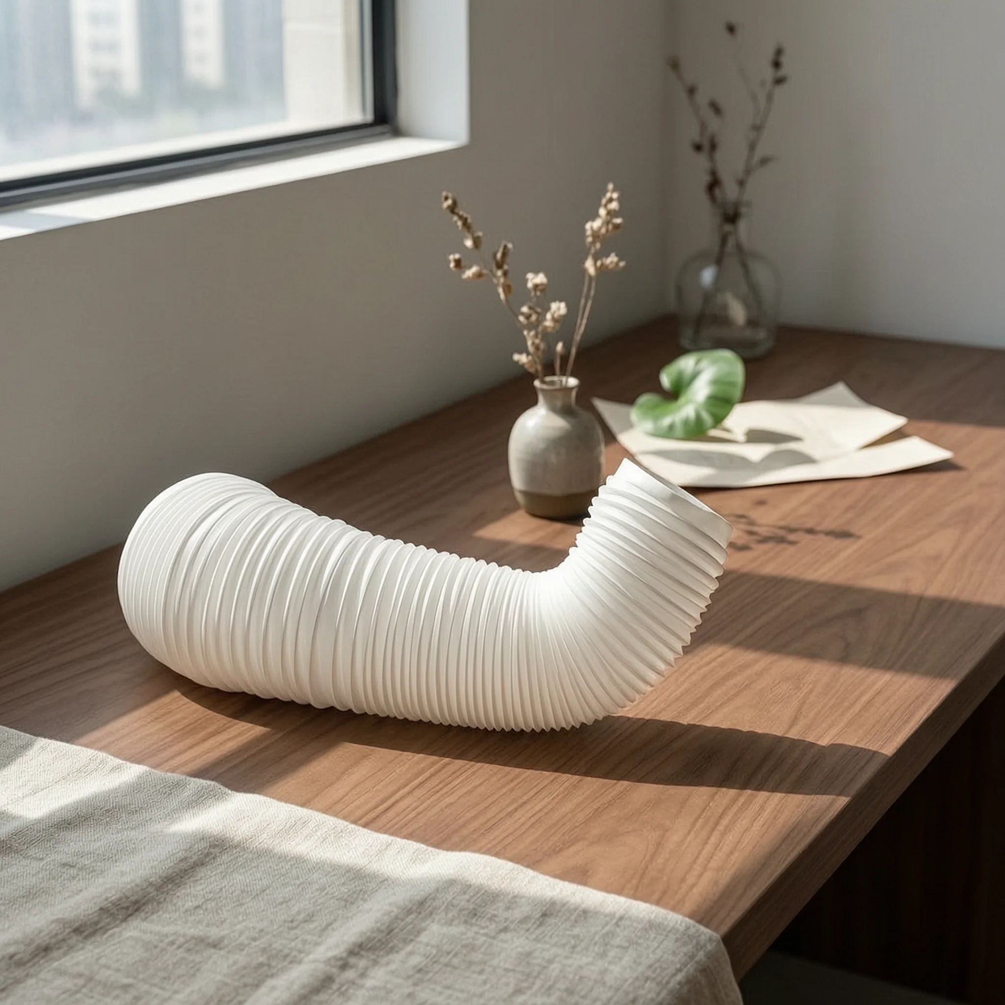 Portable AC Window Vent Kit Dual Hose Opening Impermeable Seal Cloth for Sliding Windows Cooling Rooms
