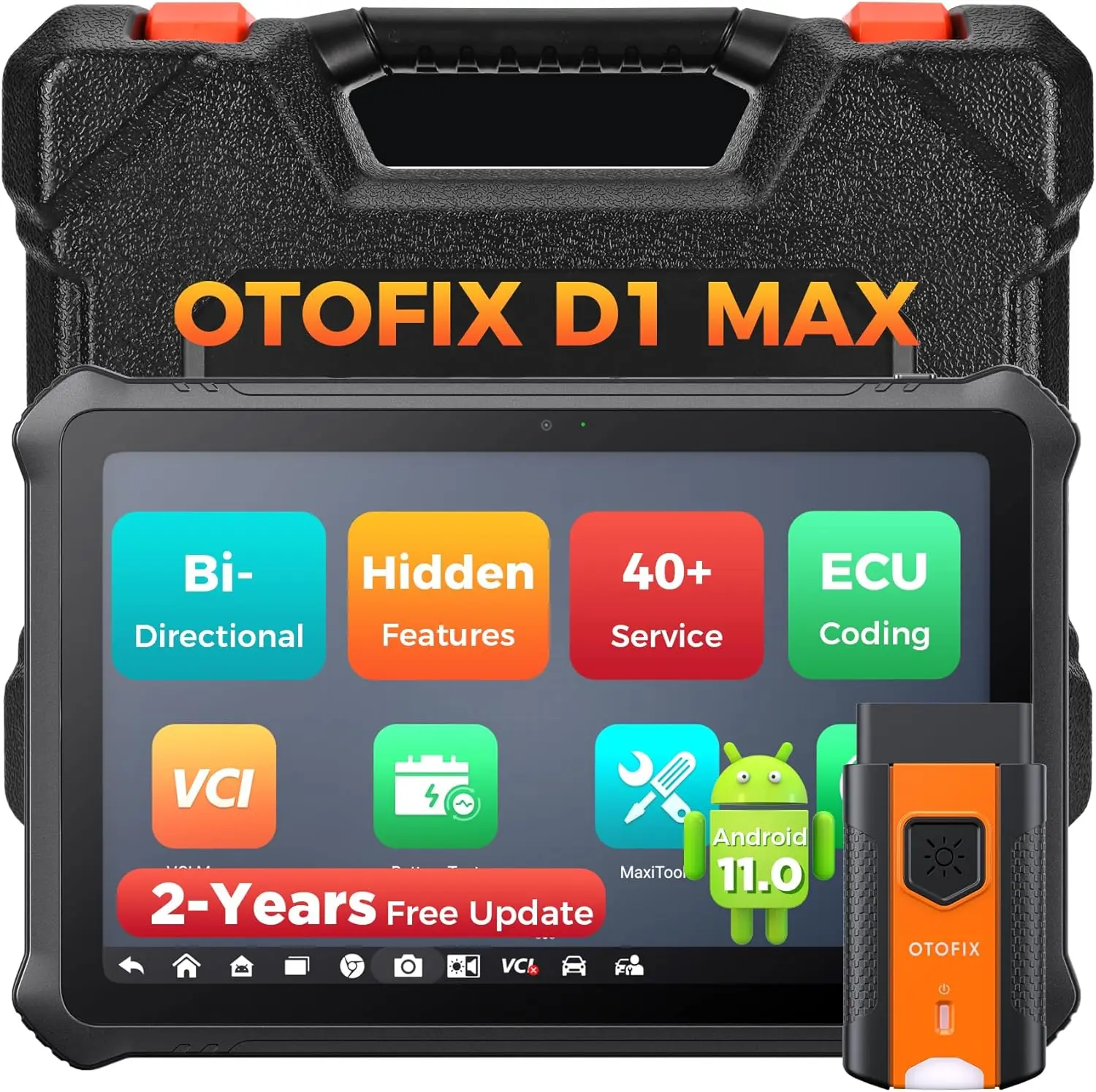 

OTOFIX D1 Max Автомобильный диагностический сканер Двунаправленный сканер Кодирование ECU DoIP и CANFD 2-летнее обновление Обновление D1 PRO