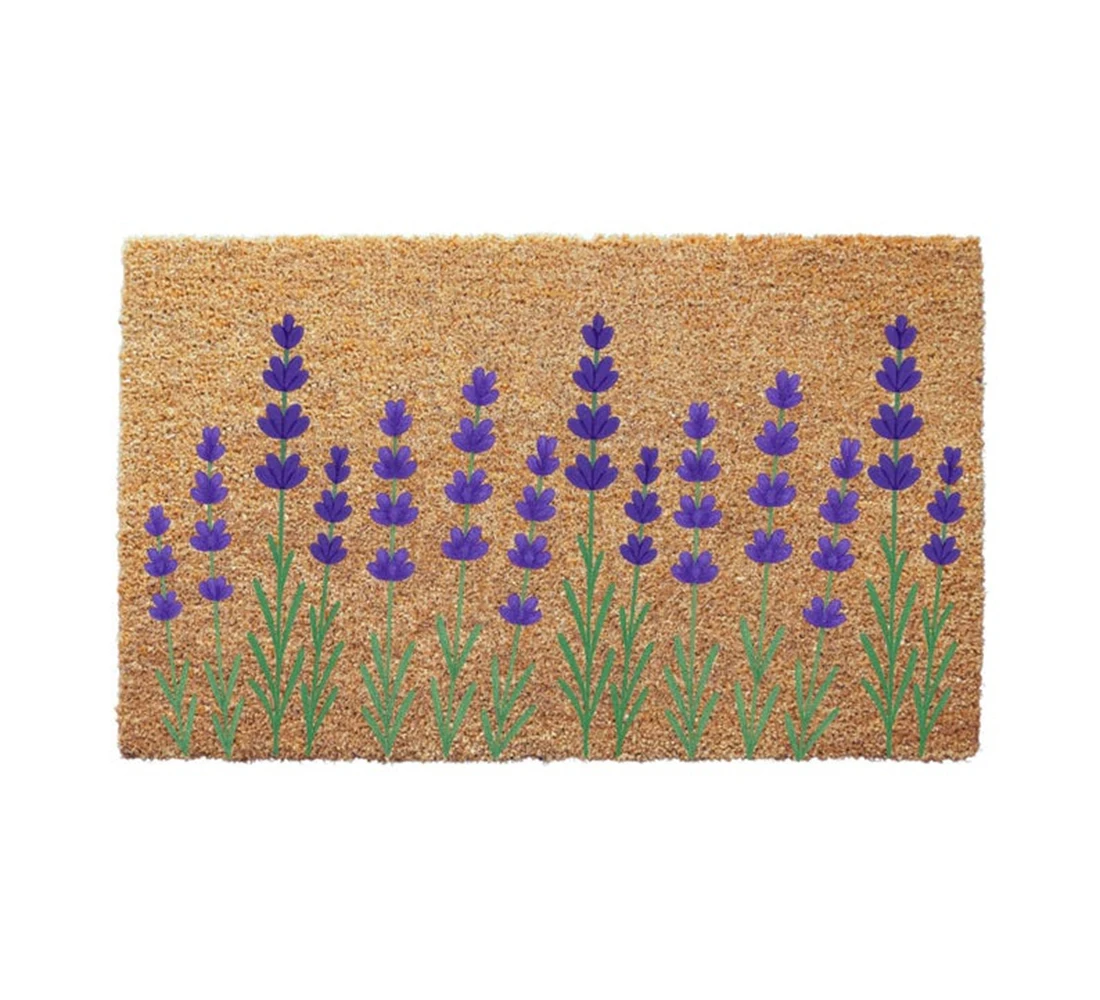 

Simple Lavender Floral Mat Custom Carpet Clean Flower Anti Slip Kitchen Minimalist Bloom Design Home Decor Housewarming Gift