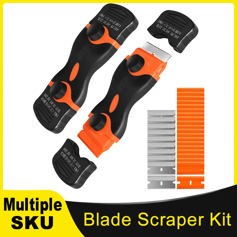 

Blade Scraper Double Edge Razor Remover Tool with Blades for Labels Stickers Decals Removal Auto Window Tint Vinyl Application