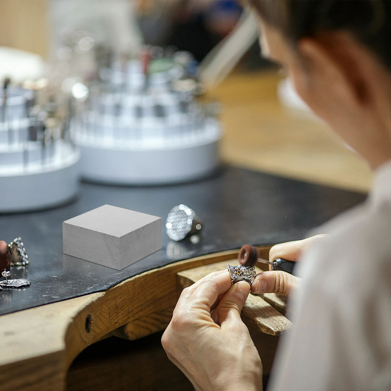 

Square Forging Pad Jewelry Processing Iron Base Plate Gold Silver DIY Tool Durable Flat Mat Fangtie Craftsmen Supply