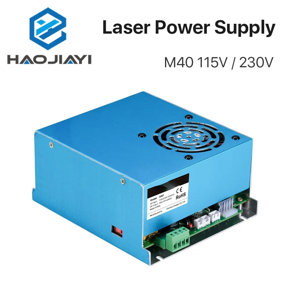 40W CO2 Laser Power Supply 115V/230V for Laser Tube Engraving Cutting Machine M40 Model B MYJG