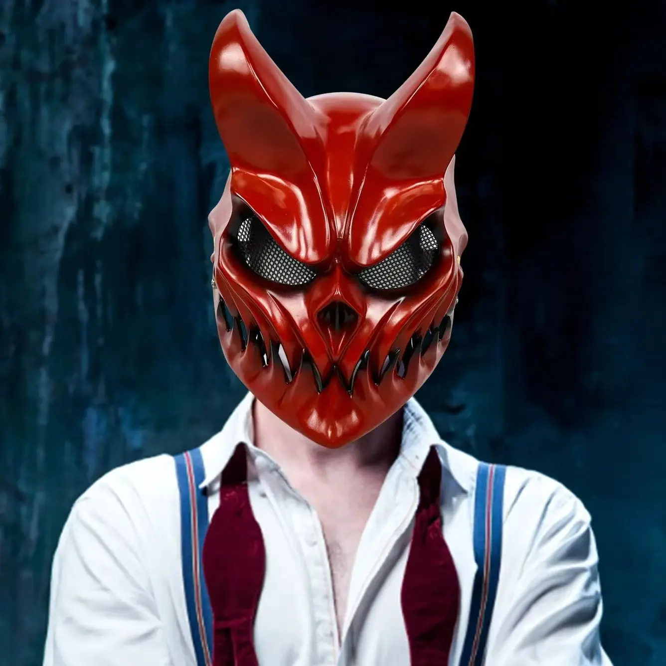 

Хэллоуин Косплей Deathcore Mask Slaughter To Prevail Demon's Kid of Darkness Mouth Can Move Cos Шлем для взрослых Подарок на день рождения