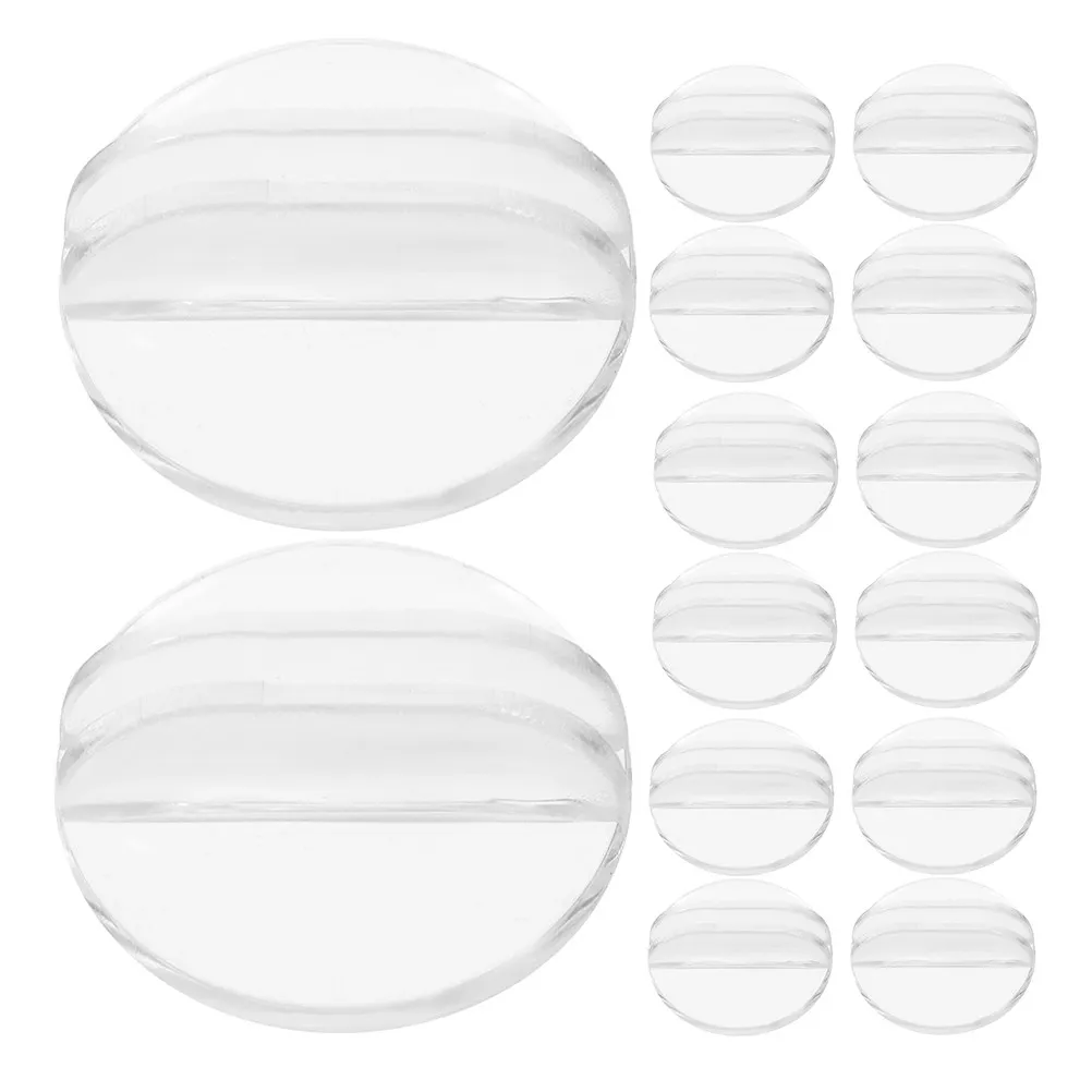 

100Pcs Table Game Card Holders Round Transparent Plastic Base Stand for Desk Organizer Clip Holder Stable Not Slide Easy Use
