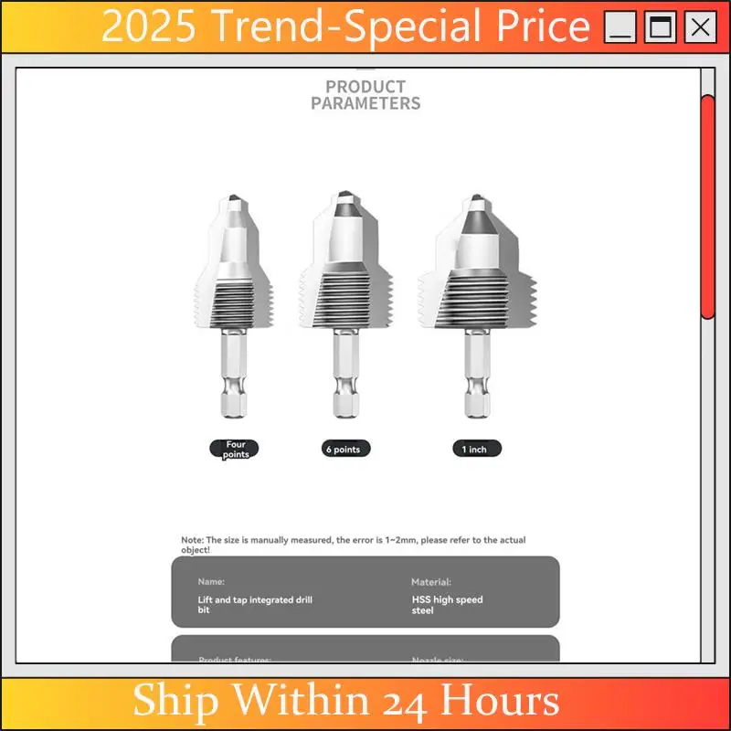 

A61Z Deals 6 Points Water Pipe Hole Puncher Ppr Lifting Step Drill Hexagonal Handle Water Pipe Connection Tool