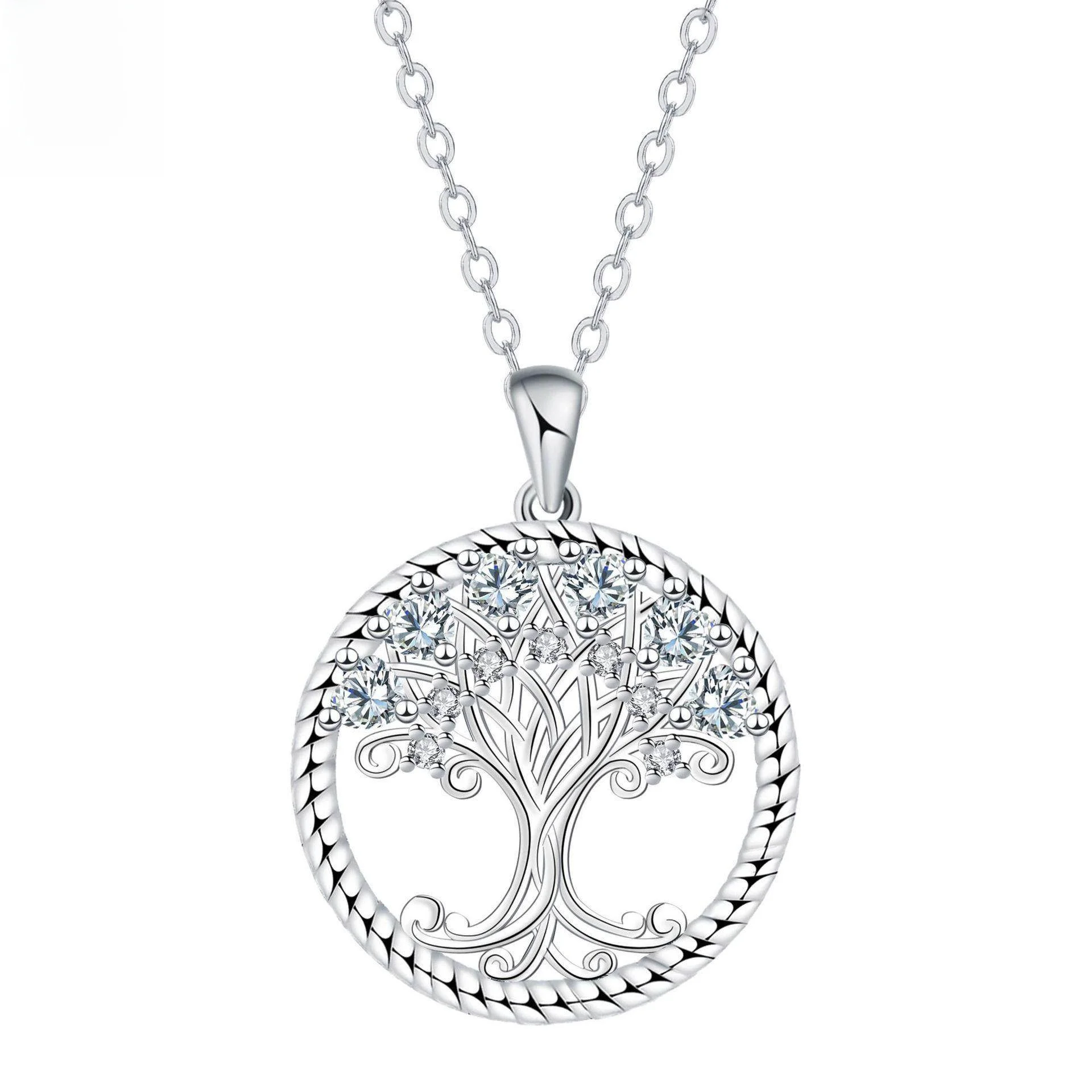 

Cross-Border Life Tree Necklace Women's Gift for Mom Cartoon Hot Selling Jewelry Fashionable Autumn Sleeve-Length Necklace