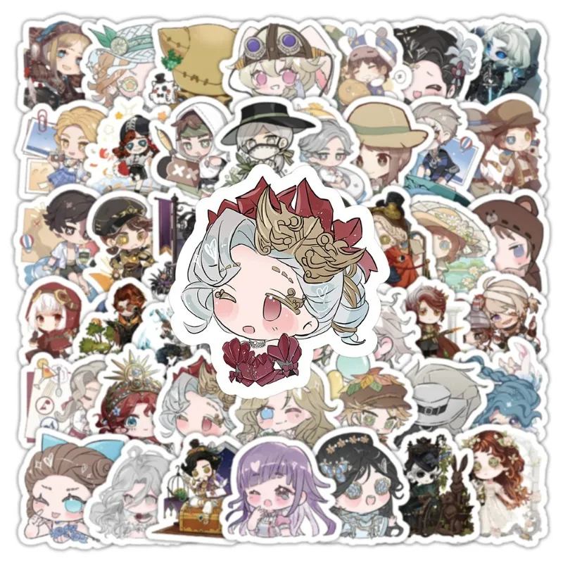 100/50/30PCS Identity V Popular Animation Peripheral Water Cup Mobile Phone Case with Glue and Waterproof Decorative Stickers