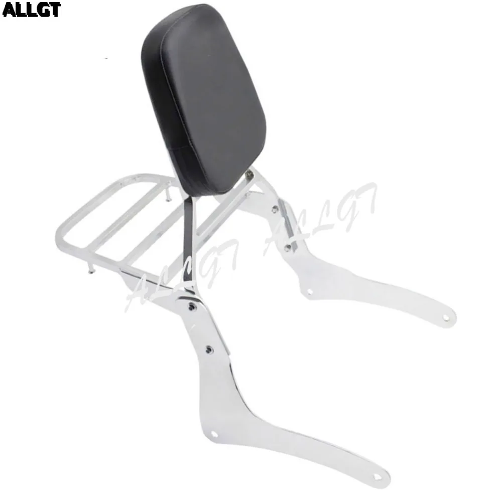 

ALLGT Sissy Bar Backrest Luggage Rack for Kawasaki Vulcan VN900 Classic 1996 1997 1998 1999-2012