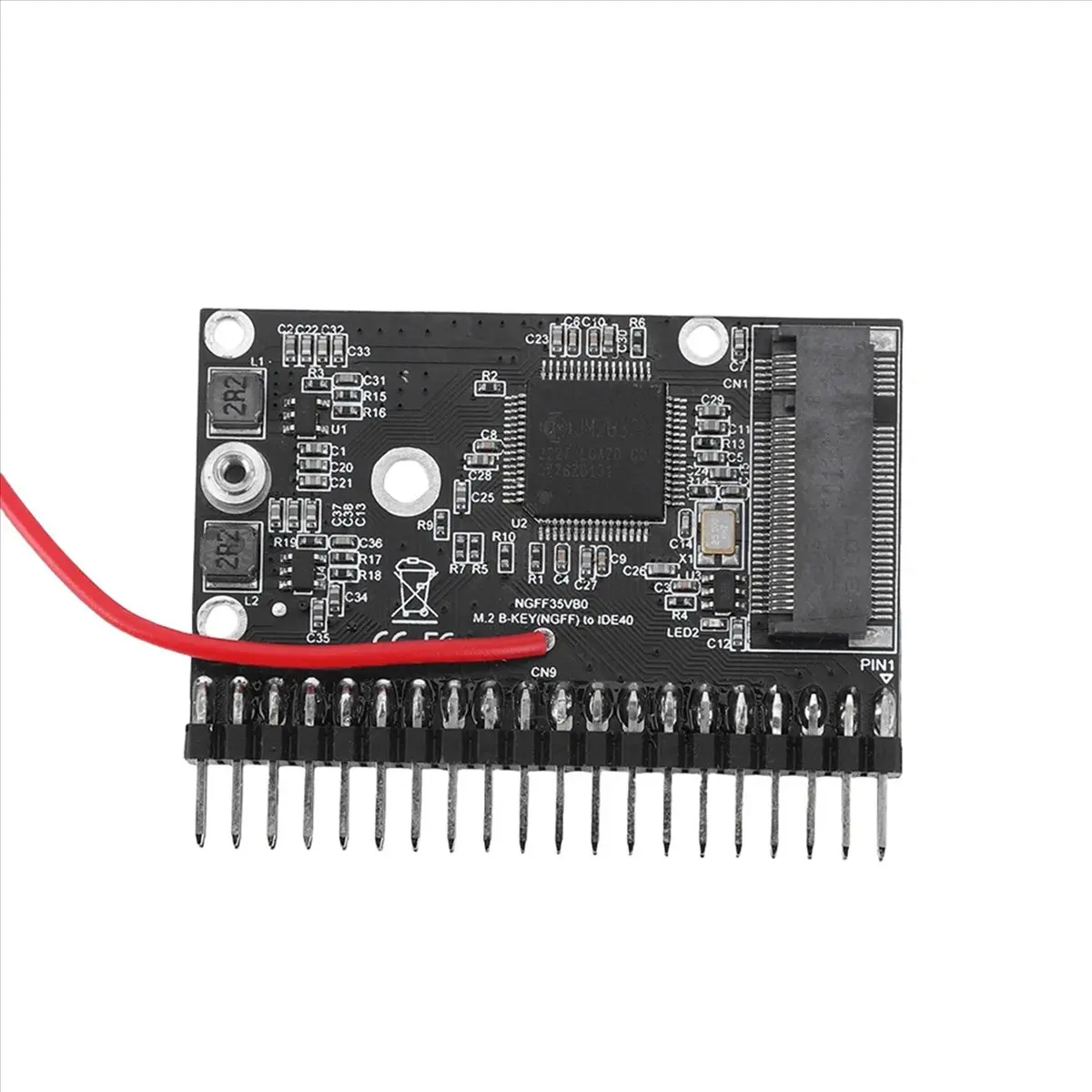 

[A75T] 2X M.2 NGFF SATA to 3.5inch IDE 44pin Adapter Card NGFF SSD to 3.5 IDE Converter 150MB/S M.2 IDE Adapter for Computer