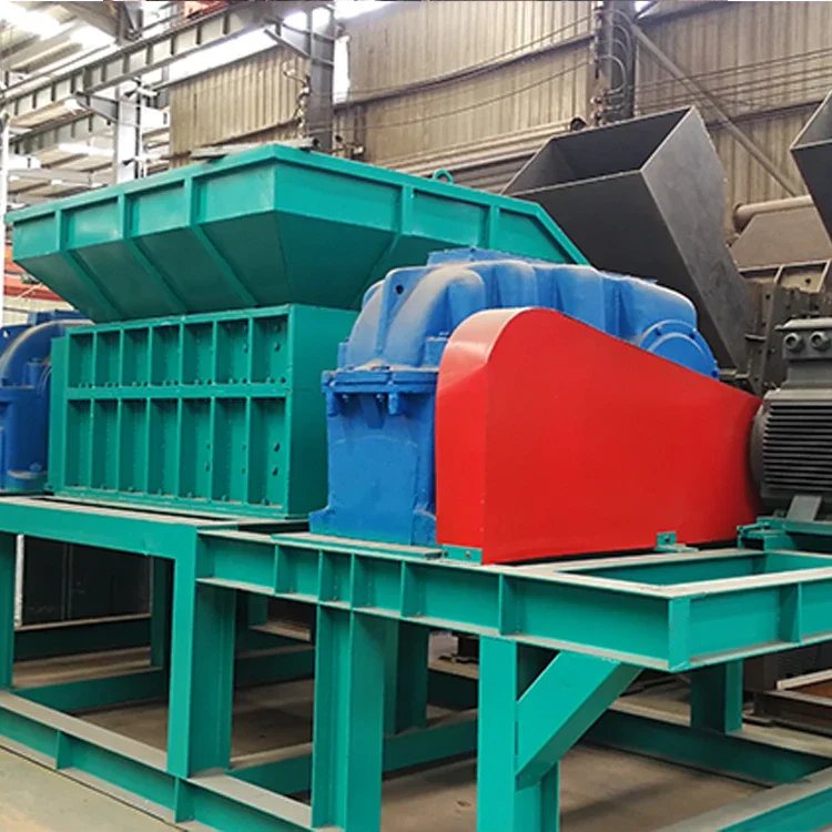 Scrap Metal Aluminum Cans Shredder Machine Iron Plastic Waste Car Two Shaft Shredder Recycling Machine