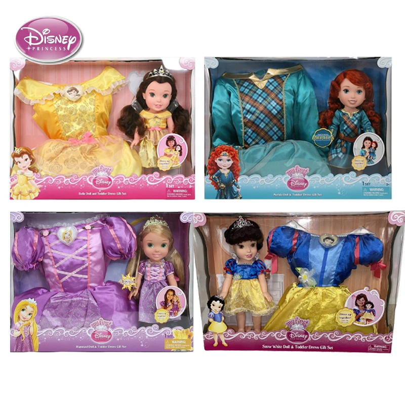 

My First Disney Princess Rapunzel Doll and Toddler Dress Set Merida Belle Snow White Doll Dress Gift Set Birthday Gift for Girls