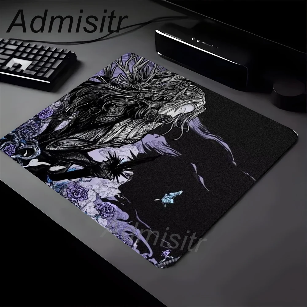 Gothic Retro Black Girl Desk Mat Mousepad Art Mouse Pad Rubber Mat Mouse Carpet Table Pads HD Pc Mats 45x40cm Office Accessories