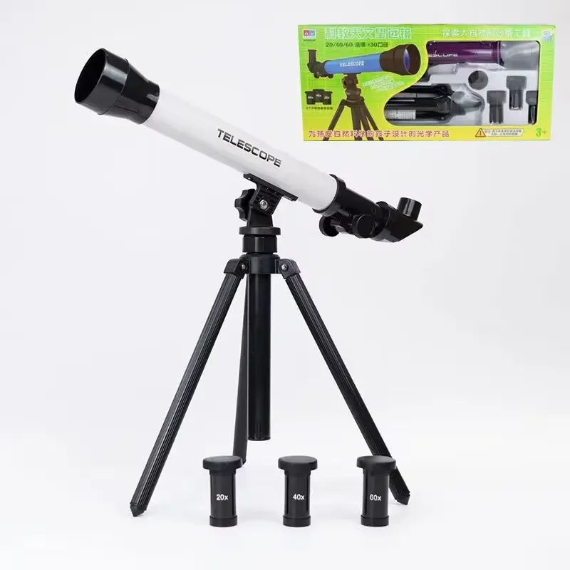 Reflex/Manual Focus Entry-level Astronomical Telescope 30mm Objective 20x-60x Magnification Stargazing Science Small