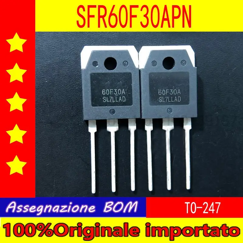 10pcs/lot  SFR60F30APN  SFR60F30APS   SL60F30A 60F30A TO-247 fast recovery diode 60A 300V