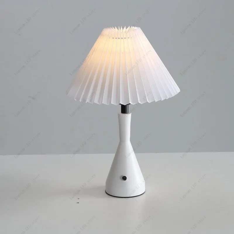 اللاسلكي LED مطوي مصباح المحمولة اللمس الاستشعار USB قابلة للشحن الزخرفية قاعدة معدنية مكتب ضوء لمبة قابلة للاستبدال القراءة الخفيفة