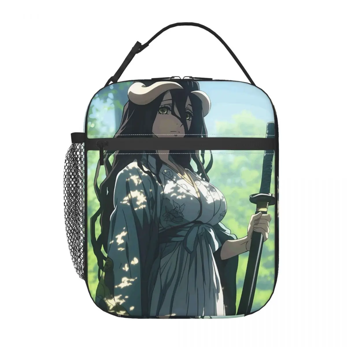 Adventure Anime Albedo Overlord Insulated Lunch Bag for Women Kids Portable Food Boxes Thermal Lunch Box Tote