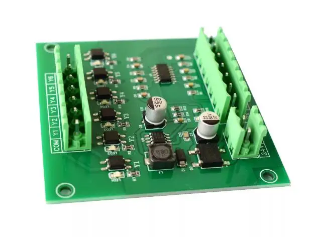 

6-way electrode type water level signal detection circuit optocoupler isolation 24V voltage PLC matching water tank water level