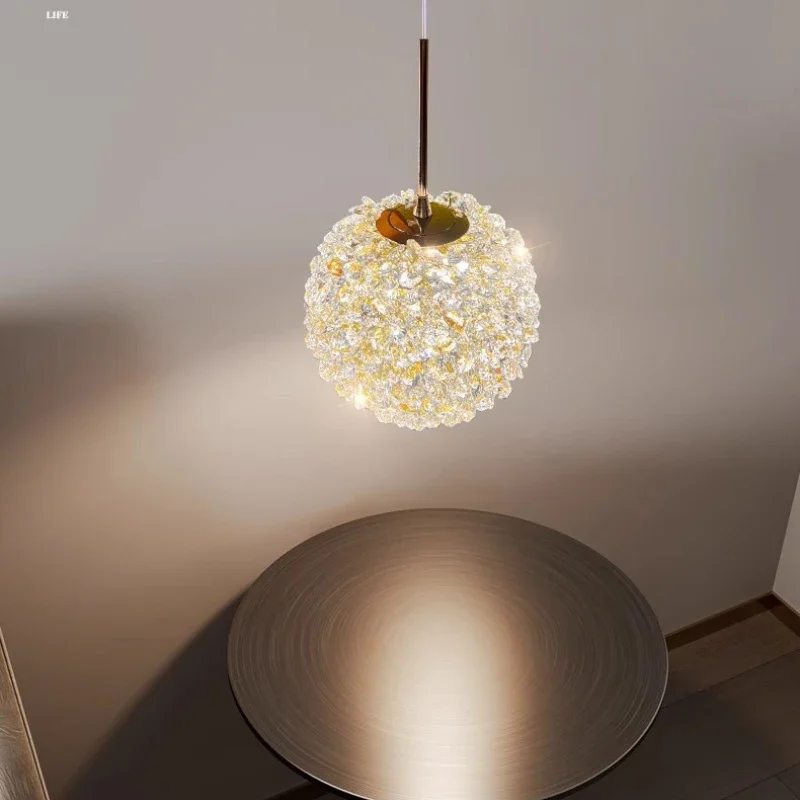 

Light Luxury Luxurious Crystal Pendant Lamp Italian Designer Home Decor Chandeliers Nordic Bedroom Living Room Board LED Lights