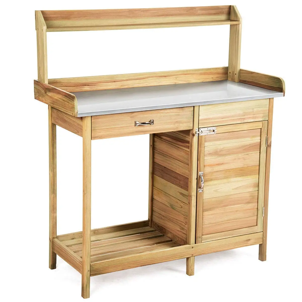 Outdoor Garden Wooden Work Station Potting Bench, Customized