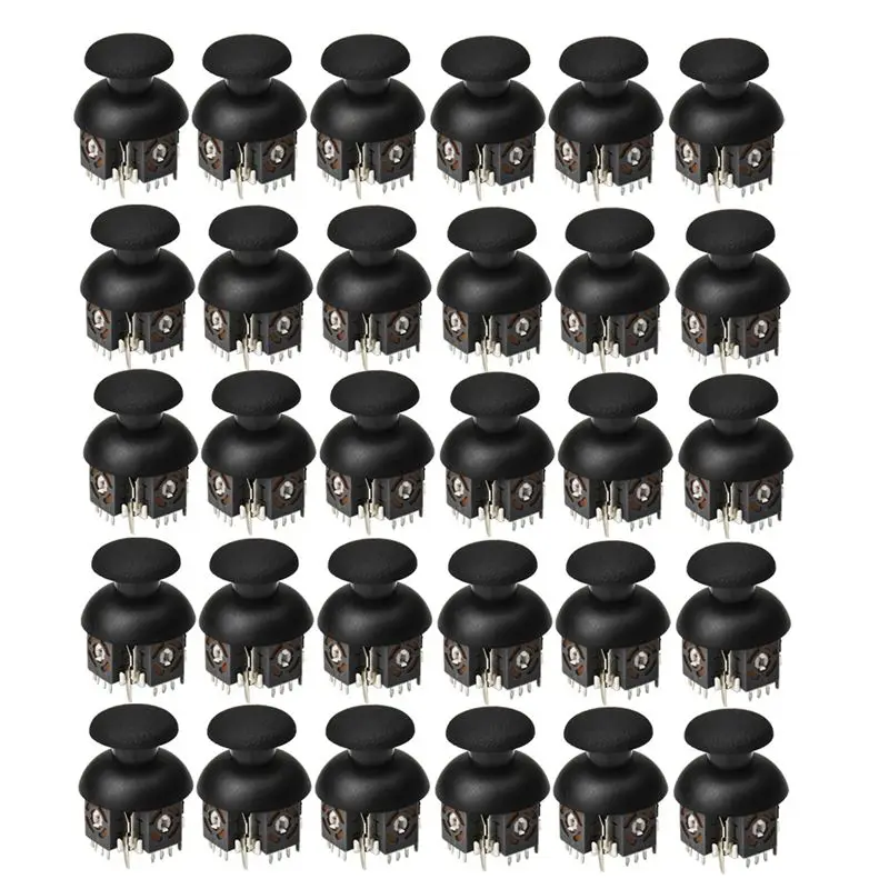 Leading-30PCS 3D Joystick Potentiometer+Joystick Cap For PS2/ 360 Game Controller 3D Analog Joystick B10K For 360