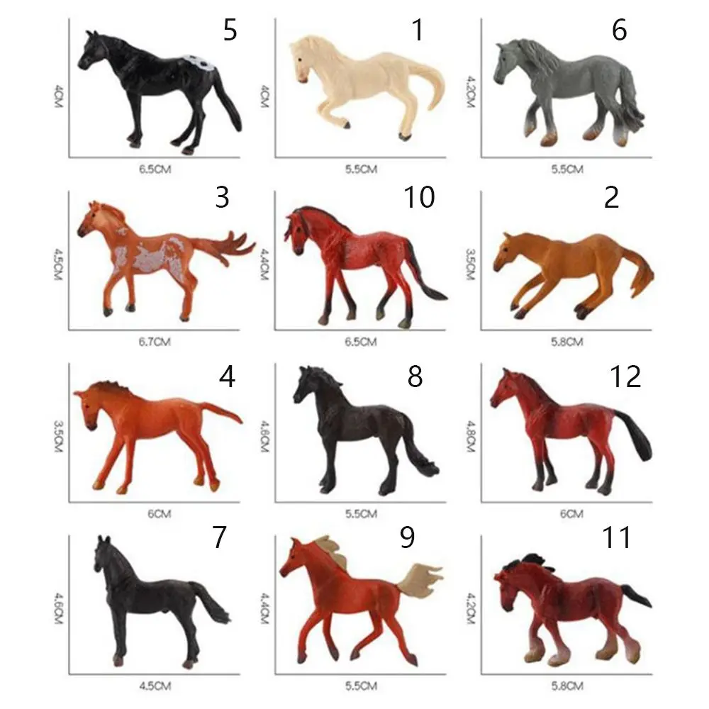 Figuras de folga árabe simulação pônei presentes das crianças ornamentos de mesa brinquedos educativos modelos animais cavalo em miniatura