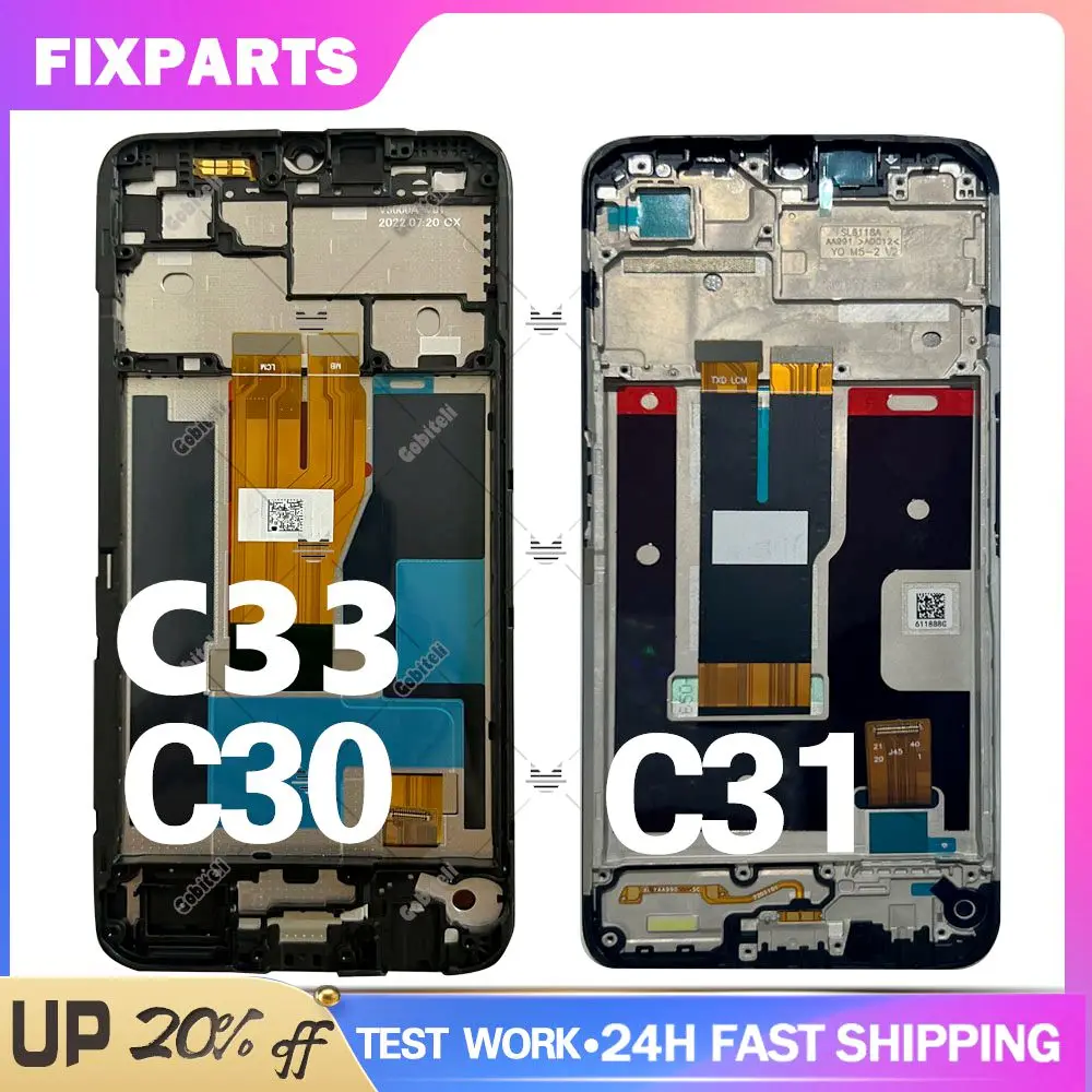 

6.5" Tested For OPPO Realme C30 LCD RMX3581 LCD Display Screen Touch Panel Digitizer For Realme C31 LCD +Frame RMX3501 Display