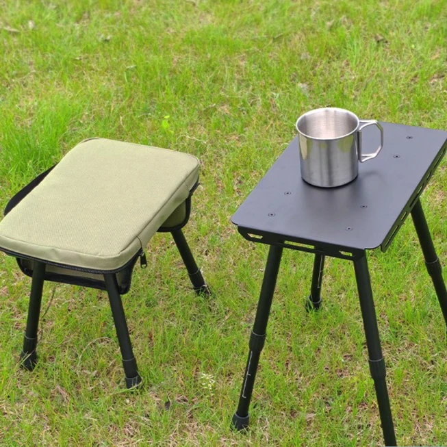 

Tactical Small Horse Stool Double Use Table and Chair Table Legs Lifting Outdoor Camping Lightweight Small Stool Portable