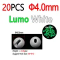 20pcs 4.0mm White