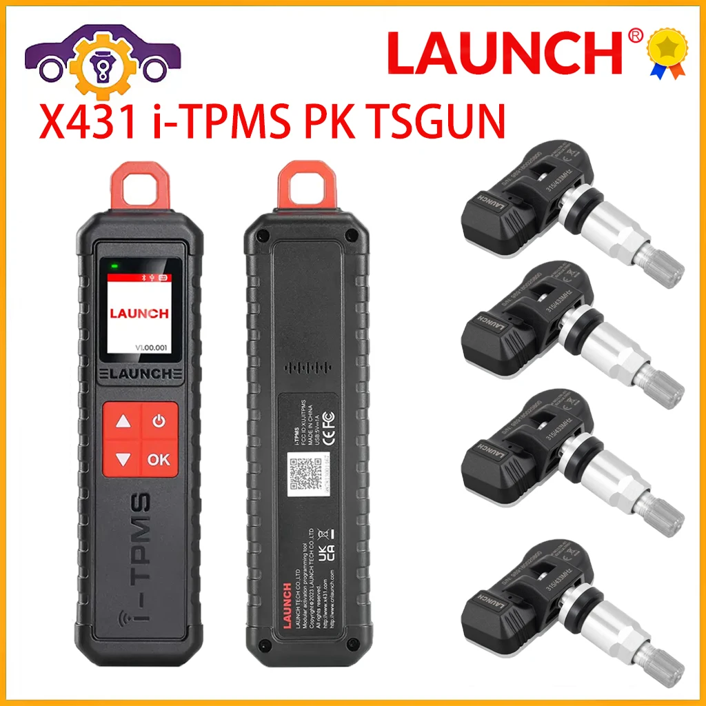 

Launch i-TPMS X431 Tire Pressure Detector Handheld Service Tool work alone by i-TPMS APP or with X431 PAD V V+ Upgraded of TSGUN