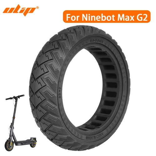 Ulip 10 pulgadas 60/65-6,9 neumático sólido todoterreno a prueba de pinchazos neumático sin cámara resistente al desgaste para patinetes eléctricos Ninebot Max G2/G65